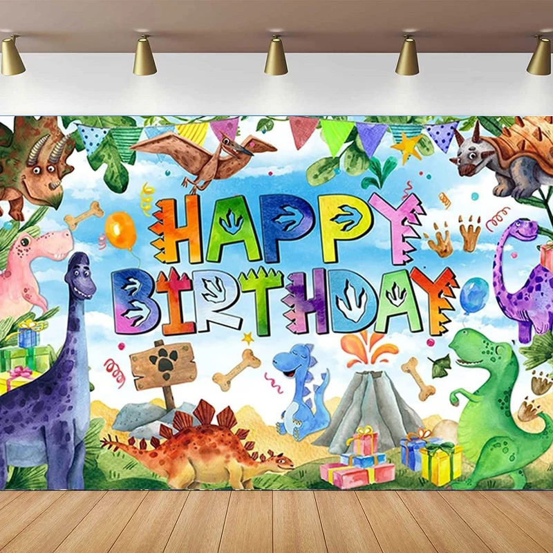 

Фон для фотосъемки динозавр день рождения для мальчиков открытый фон поставки большой настенный баннер декор комнаты плакат