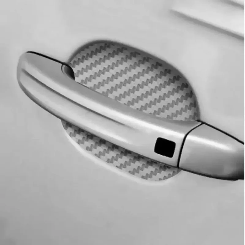 8Pcs Car Stickers Anti Scratch Car Door Handle Carbon Fiber Protector Automobiles Handle Protection Film Styling Exterior