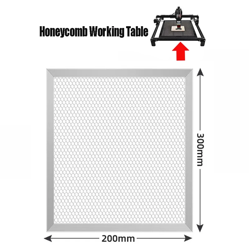 Imagem -05 - Mesa de Trabalho em Favo de Mel 300x200x22 mm Plataforma de Placa de Tamanho Peças a Laser para Máquina de Corte e Gravador a Laser Co2