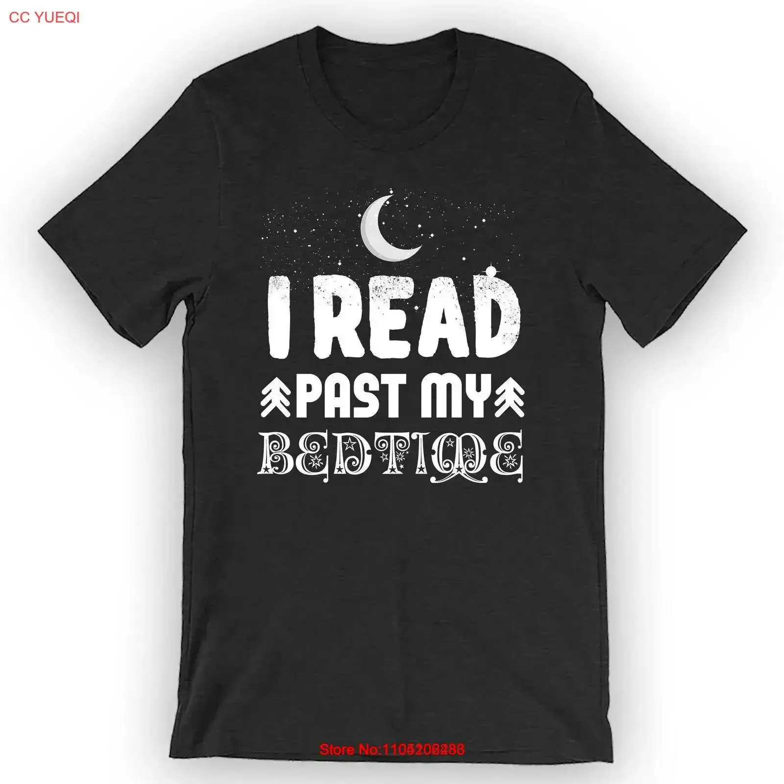 أنا أقرأ الماضي وقت النوم تي شيرت قارئ عتيق جرافيك مغسول متعدد الاستخدامات مريح للارتداء اليومي ملابس الشارع للجنسين #1