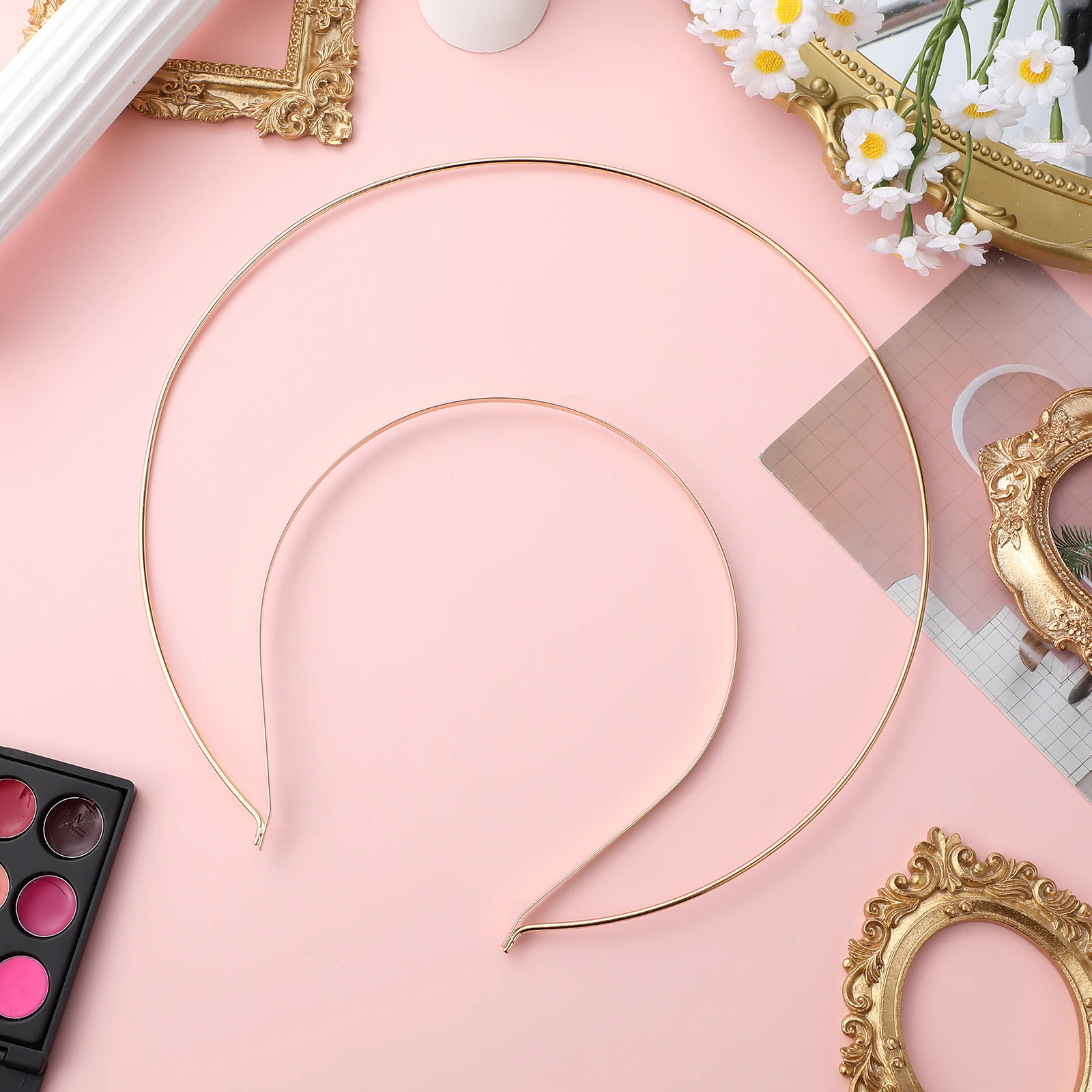

1pc Golden Headband Girls Hairband Delicate Hair Hoop Decorative Headband Party Accessories Pearl Chain Comfortable