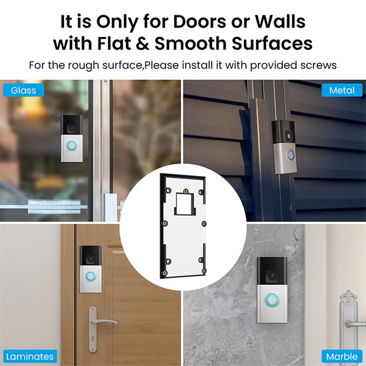 ABXHH Video Doorbell Mount สําหรับแหวนวิดีโอ Doorbell 3/3 Plus/4 สําหรับแบตเตอรี่ Doorbell Plus/Pro, doorbell ติดตั้งอุปกรณ์เสริม