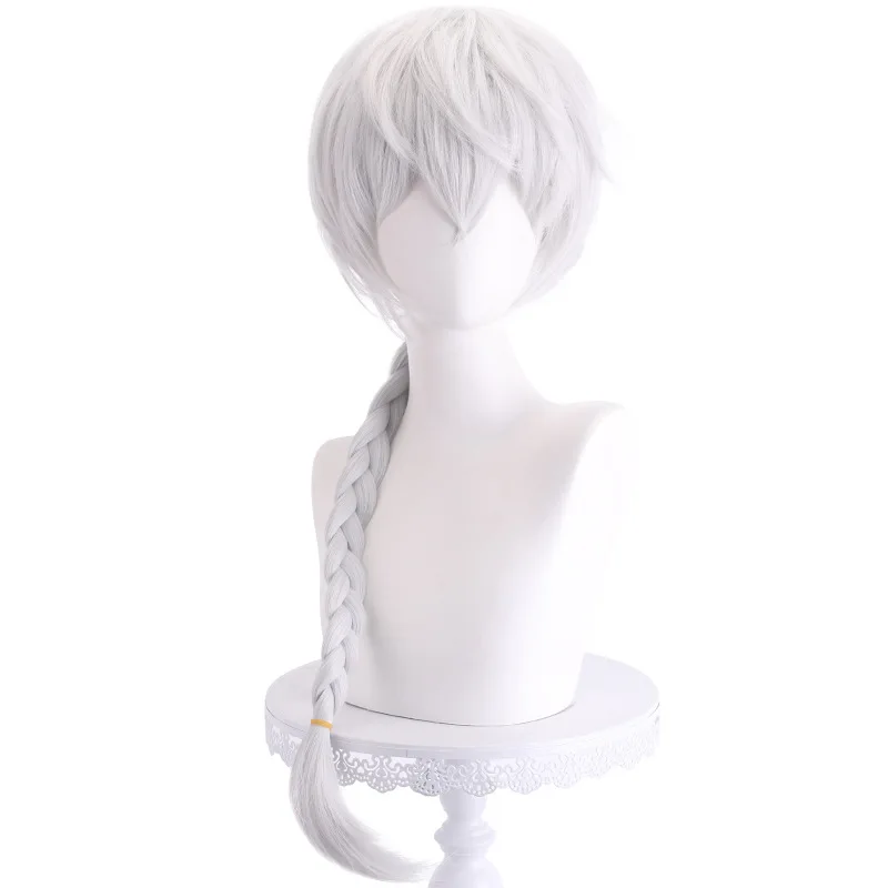 Synthetic Mixed White Cosplay Wig, Inspired By Comic Classic Character-N, Short Fluffy Costume Hair for Party Roleplay