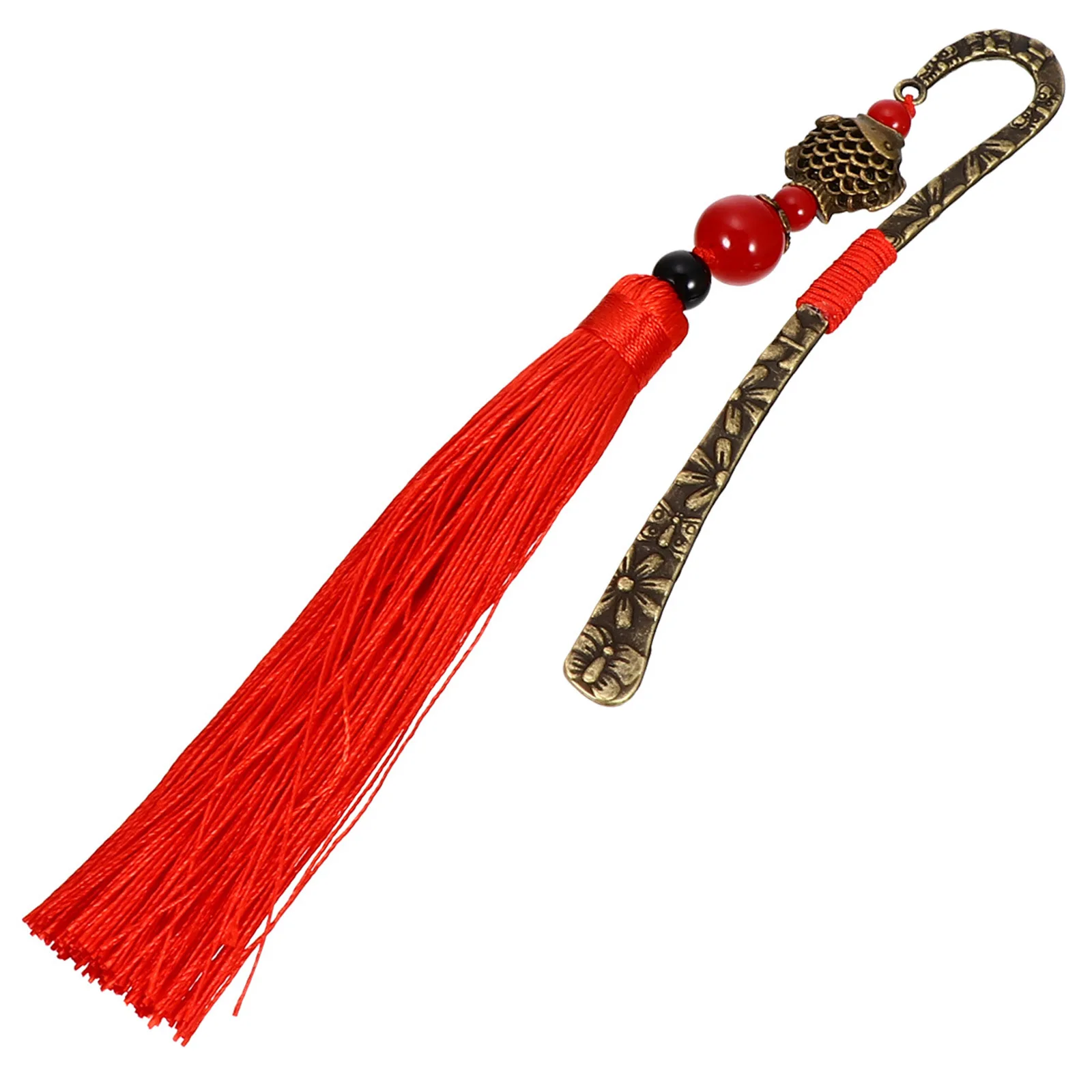 

1Pcs Vintage Chinese Style Bookmark Creative Long Tassel Metal Bookmarker Exquisite Practical Decoration Gift for Readers