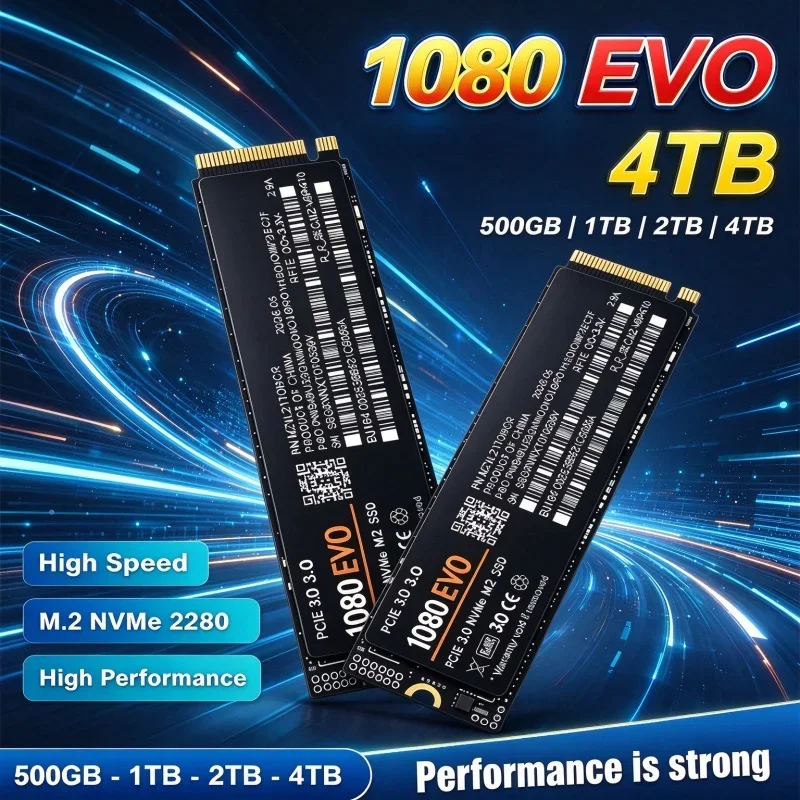 1080 EVO Internal M.2 2280 NVMe SSD PCIe3.0 X4 3D NAND TLC 500GB 1TB 2TB 4TB Solid‑State Disk For Laptop Desktop Gaming PC
