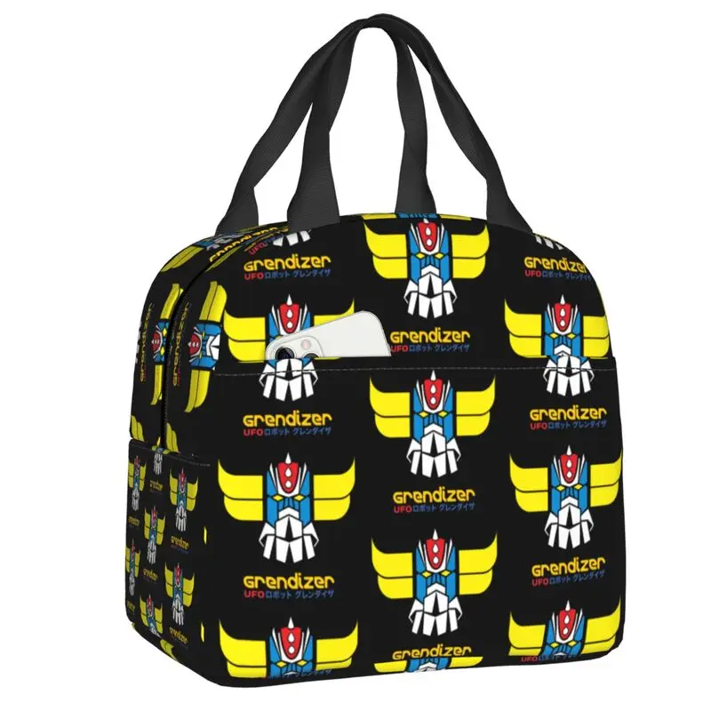 UFO Robot Grendizer Insulated Lunch Bag for Resuable Goldrake Japanese Mecha Anime Thermal Cooler Lunch Tote Kids School