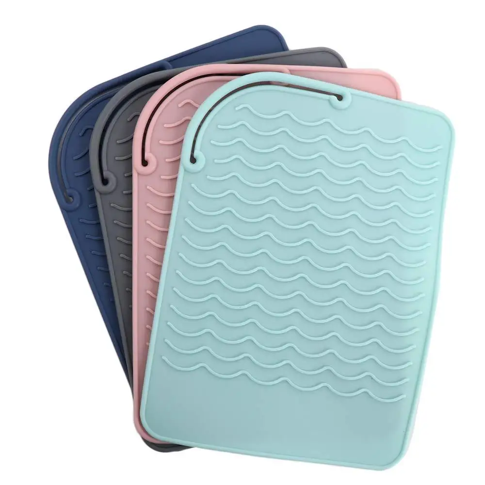 Iron Curling Styling Station Mat Hair Curling Pads Silicone Heat Resistant Mat Hair Straightener Mat Insulation Curling Mat