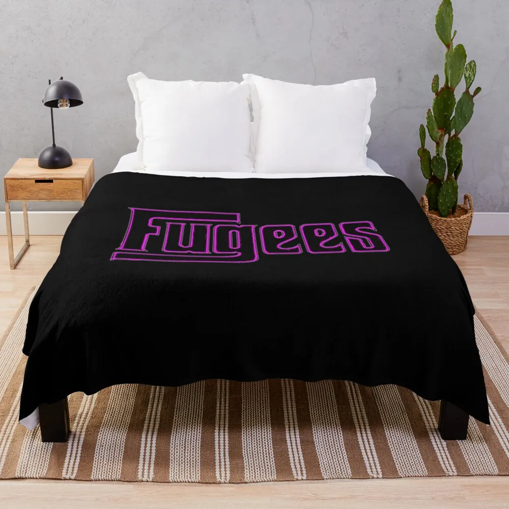 The Fugees Logo Pink Glow Summer Vibe Throw Blanket Extra Large Throw Decoratives Thermals For Travel Kid'S Blankets