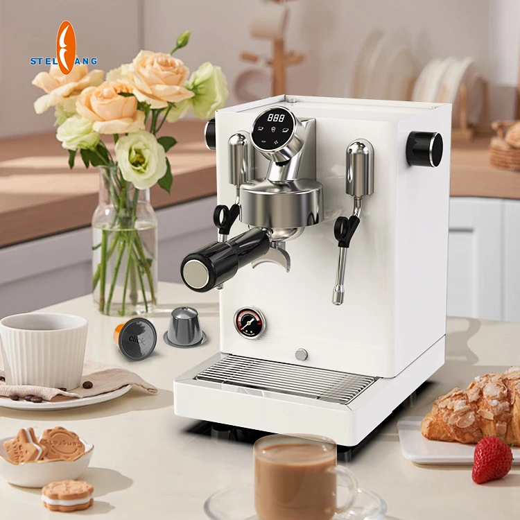 3 in 1 Commercial Semi-Automatic Coffee Machine Multifunctional Pressurized Coffee Makers for Hotels Electric Power Source