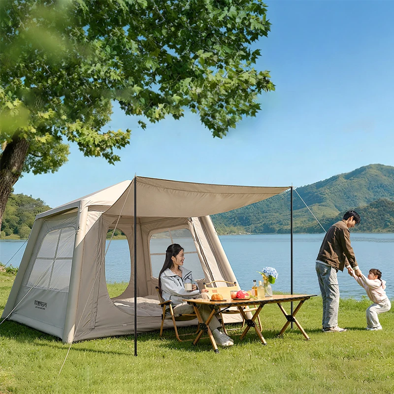 New Inflatable Tent Outdoor Camping Gear Foldable Portable Tent Overnight Thickened Fabric Waterproof Air Tent
