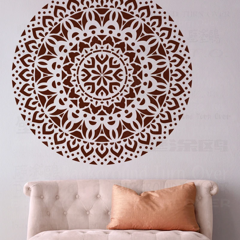 70cm - 110cm Stencil Wall For Plaster Painting Template Furniture Makers Decorative Decors Big Large Mandala Ceiling Round S065