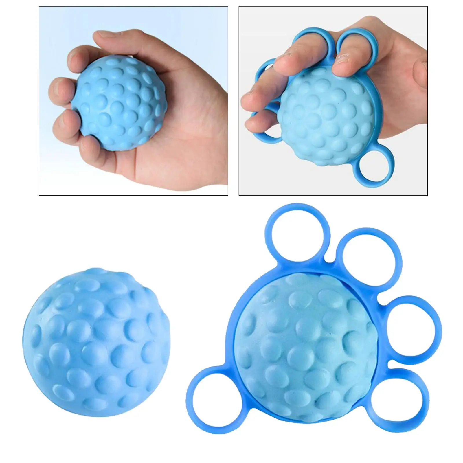 Finger Grip Ball Squeeze Strength Force Training Flexibility Rehabilitation