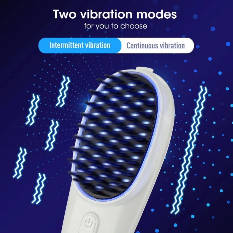 Electric High Frequency Vibration Massager Hair Brush Deep Tissue Head Scalp Massage Kneading Vibrating Hair Brush