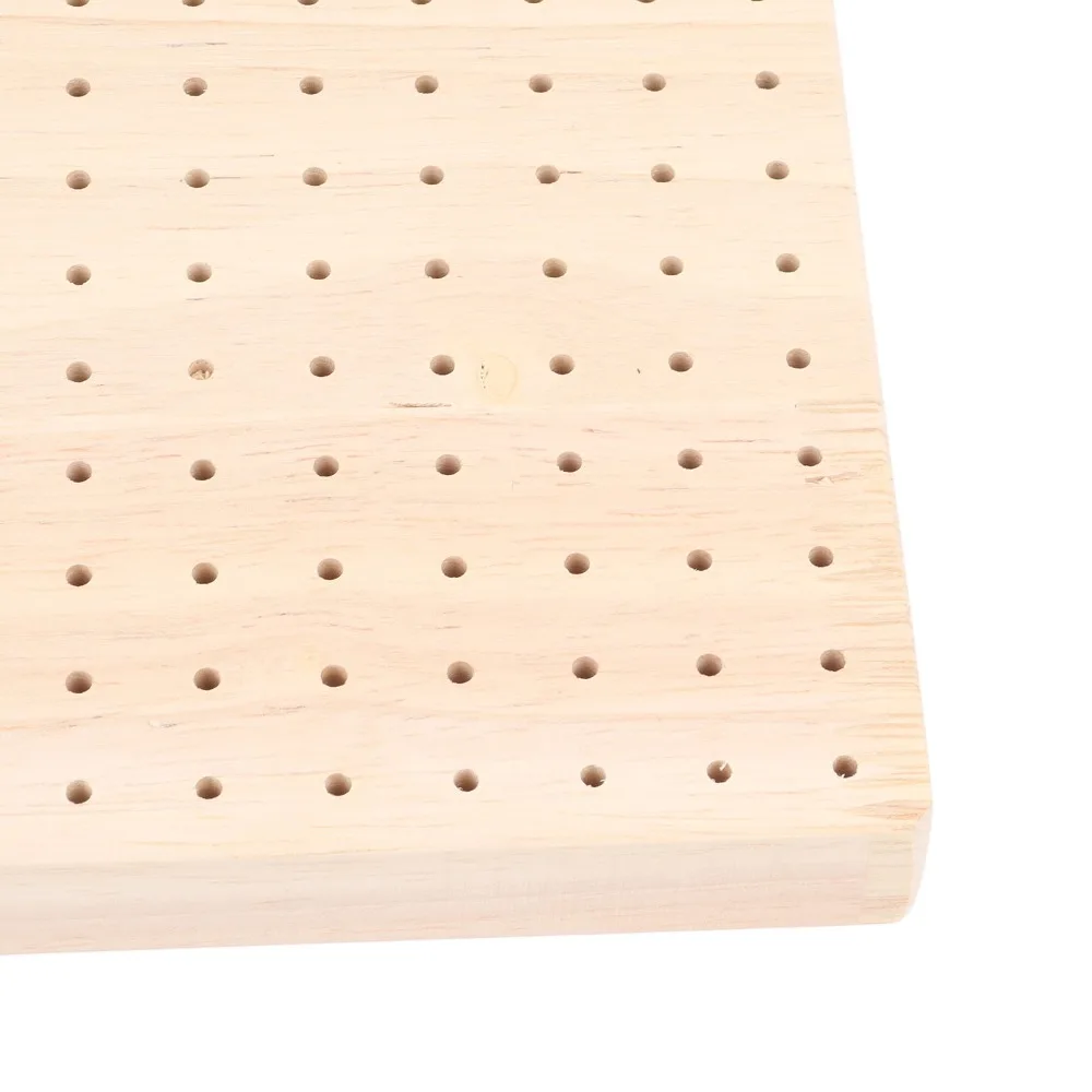 

Multi-purpose Wooden Blocking Board with Pins Square Crochet Tool Durable Holed Blocking Mat Piece Shaping