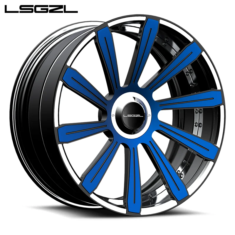 Llanta de rueda forjada personalizada de 2 piezas 17 18 20 21 22 24 26 pulgadas para Mercedes BMW 5x114,3 5x112 5x120 5x130