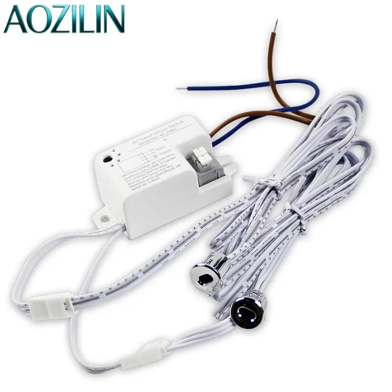 AOZILIN 6A 220V Dual Infrared Door Sensor Switch Auto On Off For Wardrobe Cabinet Lamp Smart Home Controller 5 Pcs Pack