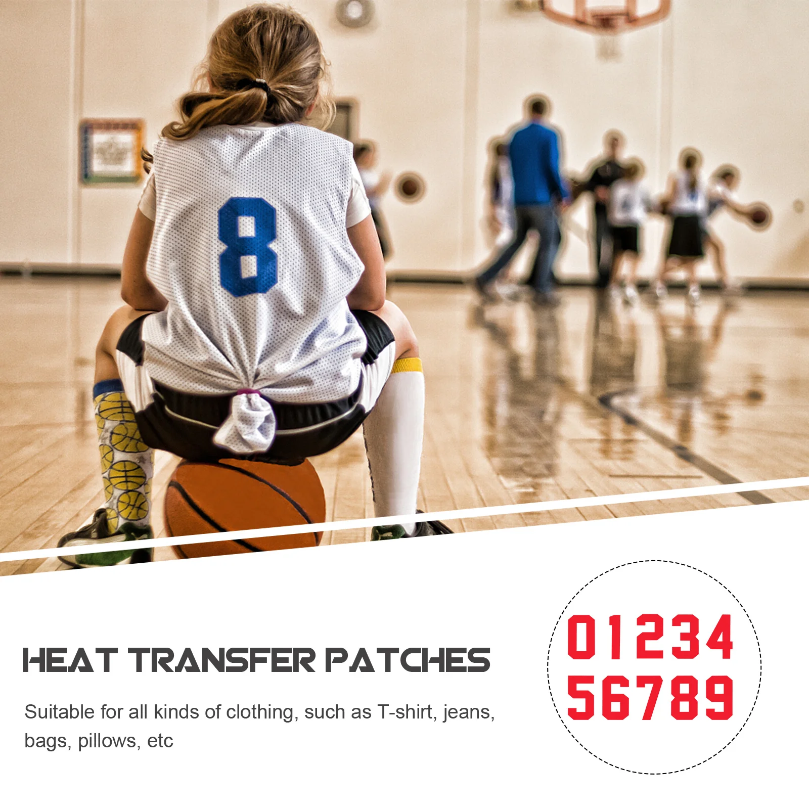 

20Pcs Iron on Numbers Heat Transfer Stickers for Clothes DIY Shirts Jeans Bags Washable Decorative Numbers Pattern