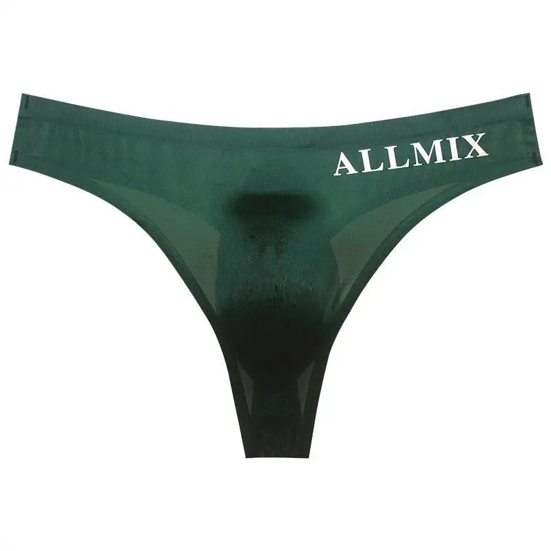 Tanga Sexy de seda de hielo transparente de cintura baja, tanga sin costuras, Szexi, alacsony, átlátszó, jég, selyem, varrás, nélküli