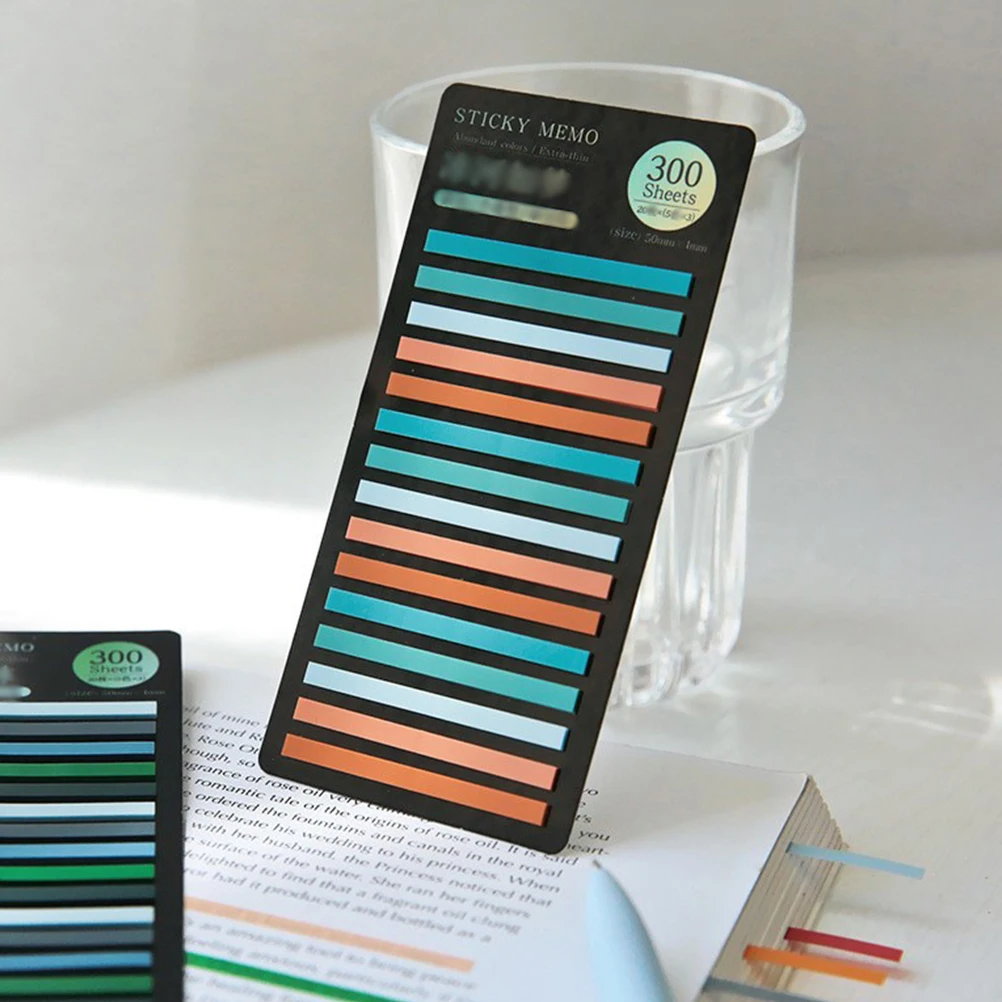 

12pcs Colorful Index Markers Fine Narrow Transparent Stickers Highlight Sentence Bookmarks Tabs Note Reading Strips Students