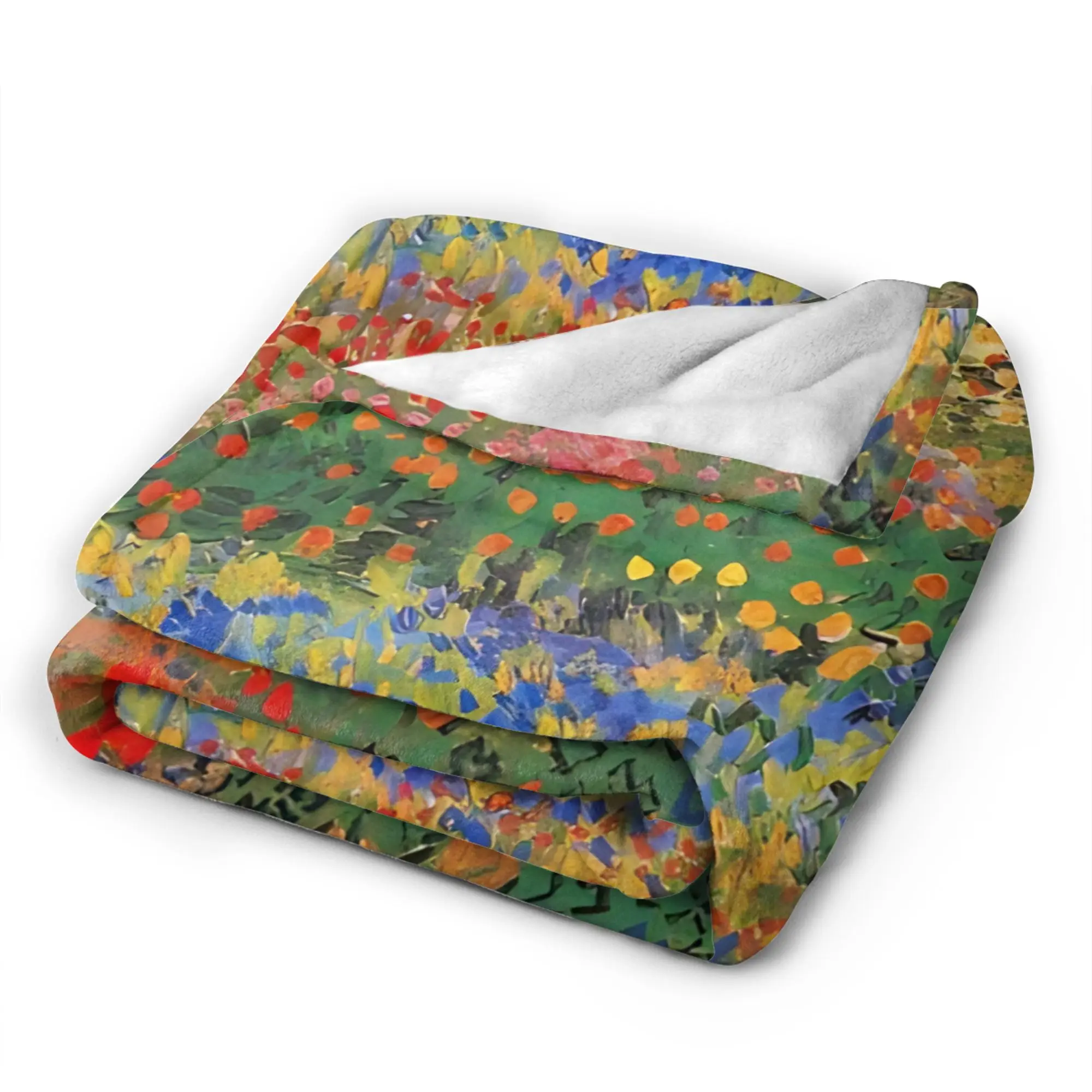Flower Market  Flannel Blanket Autumn  Soft Warm Bedding Throws for Kids Adult Bedroom Pattern Bedspread Sofa Bed Cover