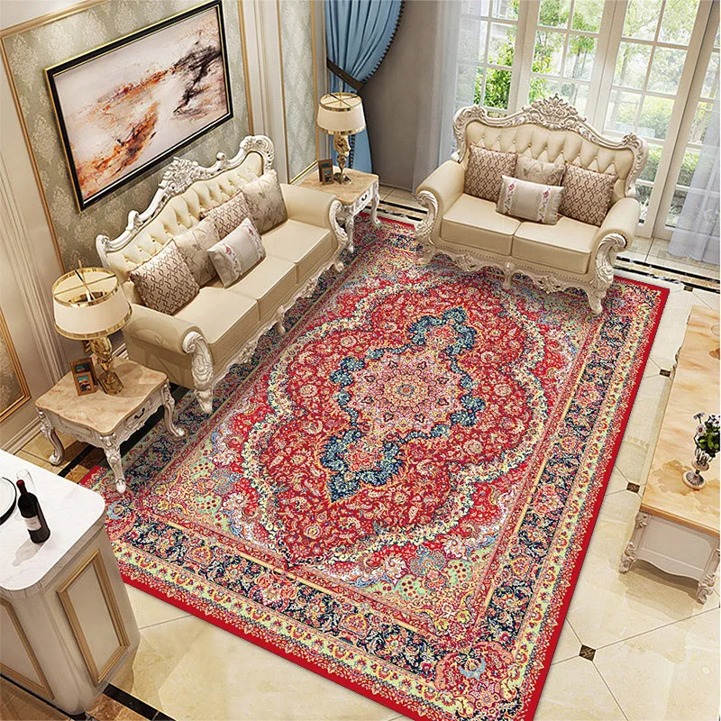 Vintage Persian Rug Living Room Decoration Carpet Office Large Area Carpets Home Decor Floor Mat European Style Rugs for Bedroom