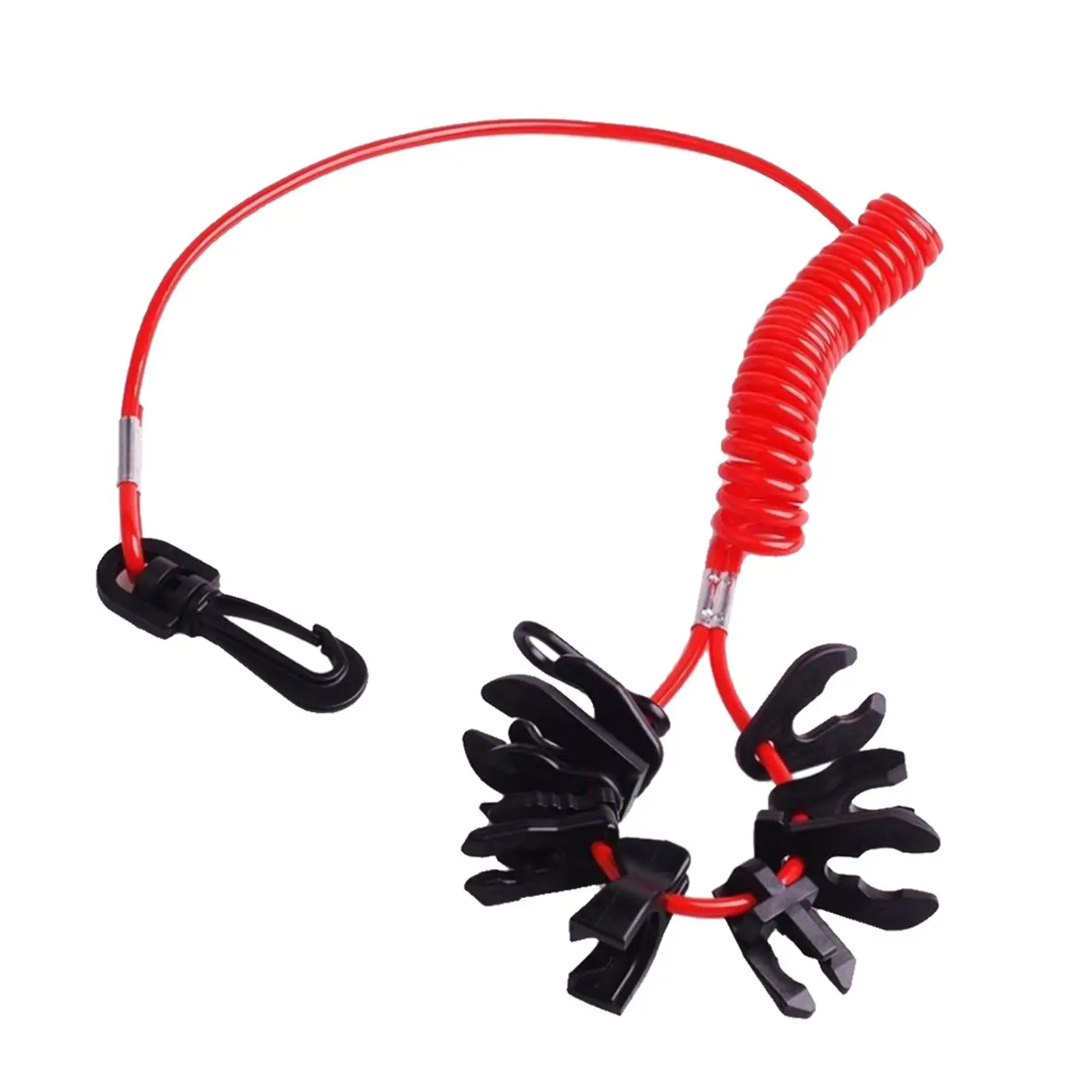 Universal Boat Coiled 11 Key Emergency Engine Cut Off Kill Switch Lanyard
