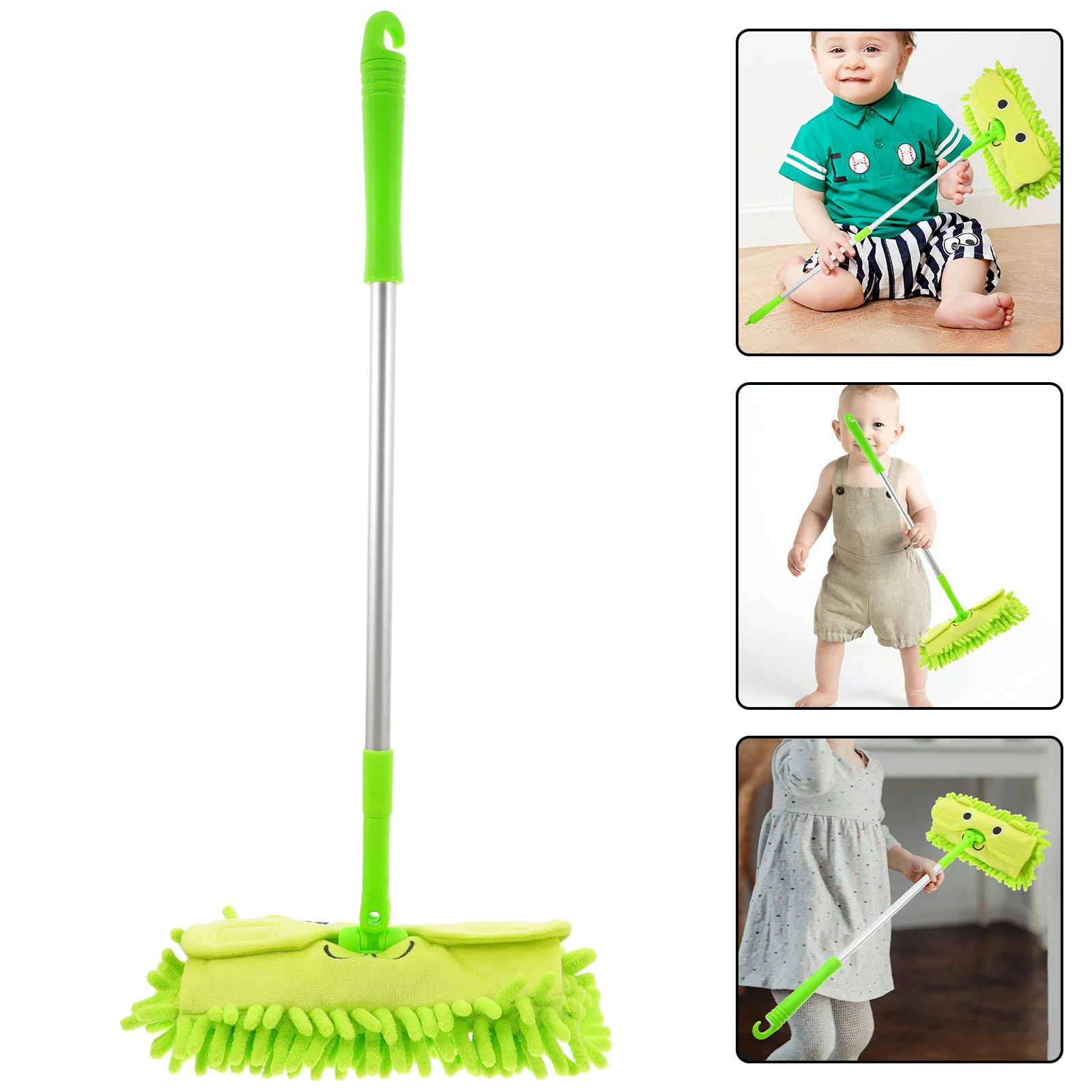 Wet and Dry Toy Mop Toddler Kids Vacuum Toys for Toddlers Plastic Child Size Broom