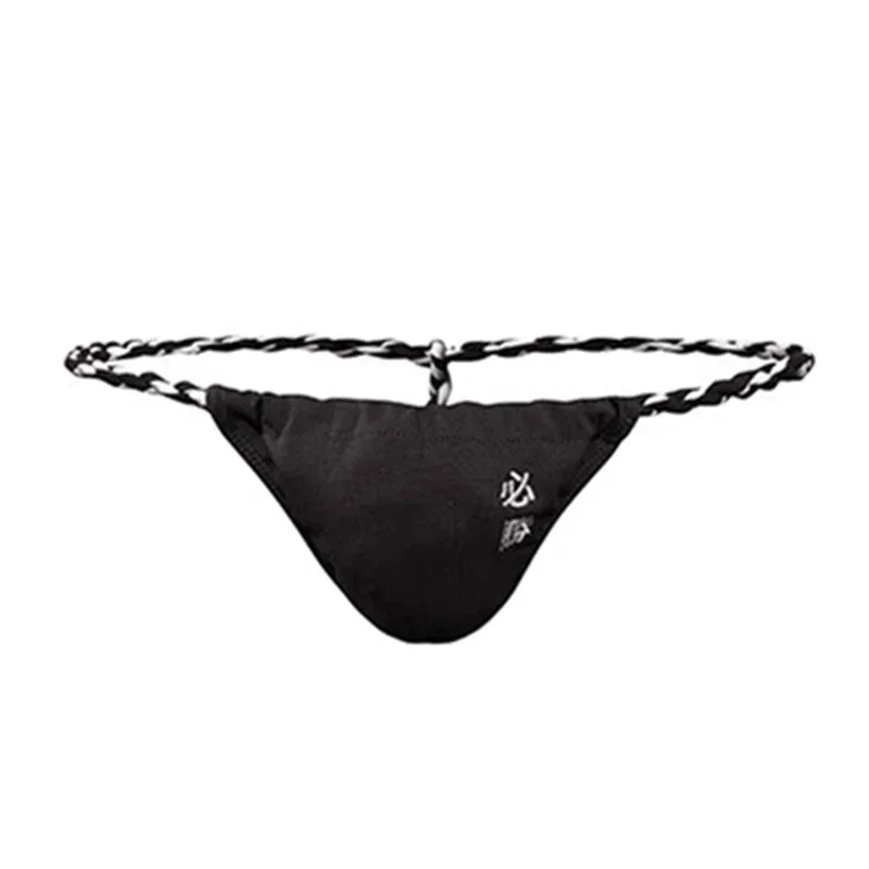 Slip de bikini en poudre bombée pour homme, sous-vêtement en T, tongs, caleçon, pantalon sumo japonais, lingerie G-slice, 1 pièce