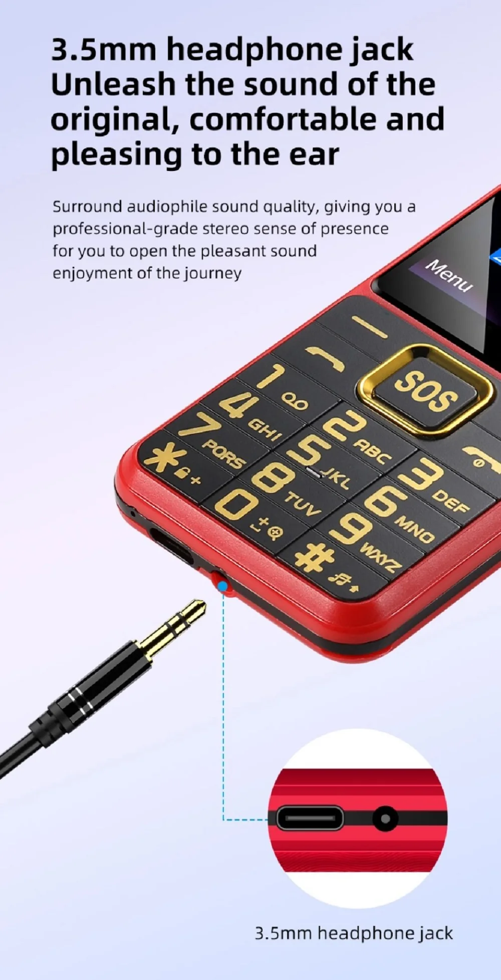 Cheap Senior Cellphone GSM 2G Slim Large Push-Button Phone For Elderly SOS Key Two Sim Dual Torch Loud Voice Speed Dial