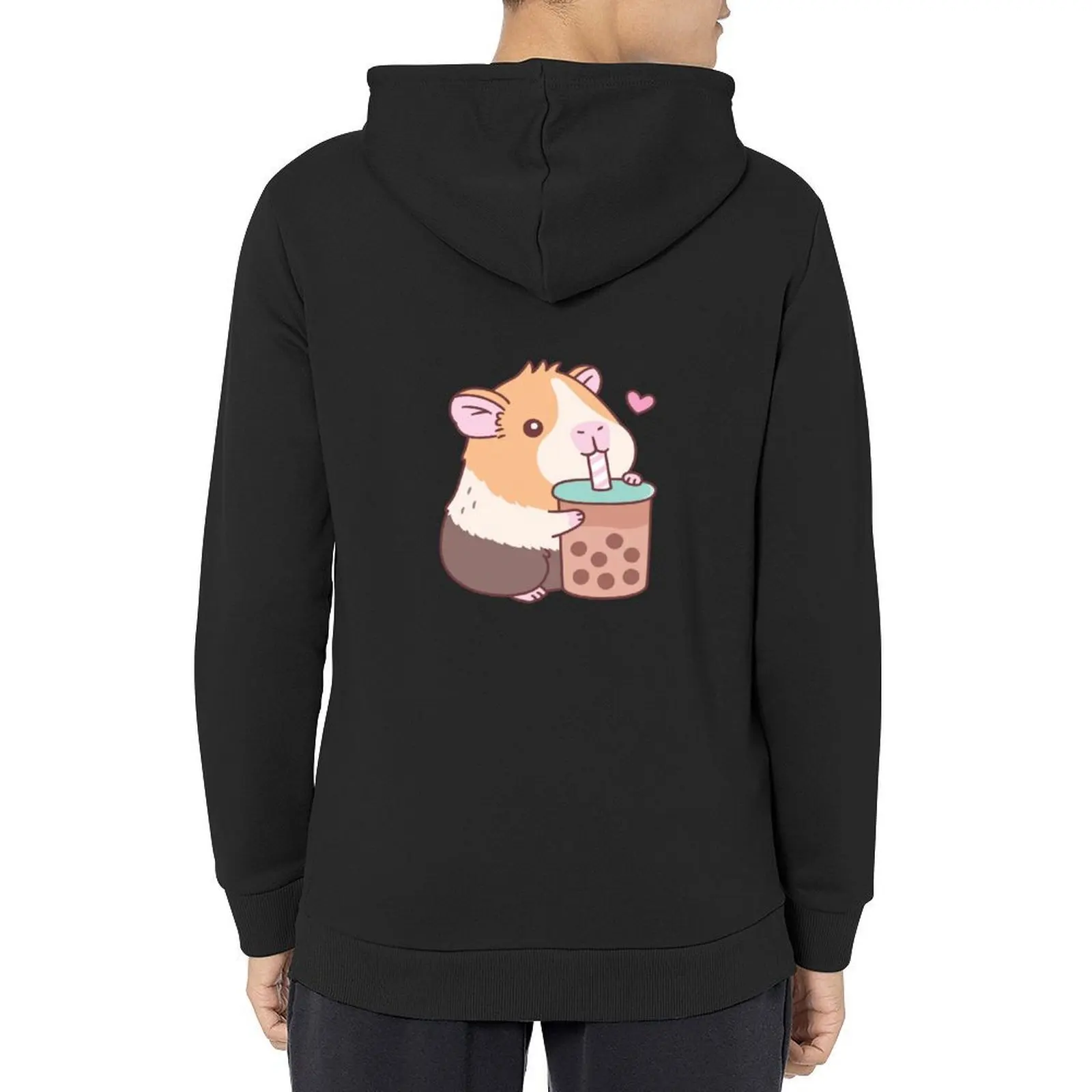 

Cute Guinea Pig Loves Drinking Bubble Tea Hoodie men's clothes aesthetic clothing anime clothing men clothes oversized hoodie