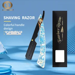 Folding Barber Razor For Shaving Men Colorful Classic Shaving Knife Facial Razor Professional Hairdresser Barber Accessories