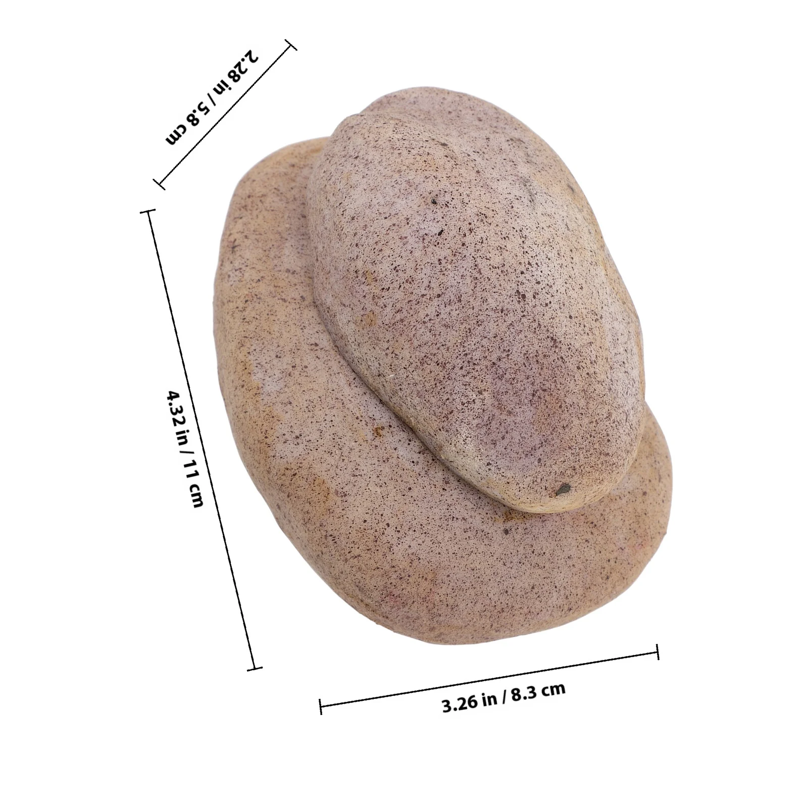 حديقة مفتاح مخفي صندوق الراتنج مقلد مظهر الحجر في الهواء الطلق مفتاح تخزين الحاويات حامل مخفي للفناء أو الاستخدام المنزلي #3