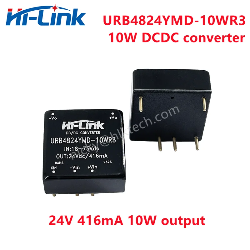 Hi-Link New DCDC Power Supply Module URB4824YMD-10WR3 Isolated Converter 48V to 24V 416mA 10W Output Household for LED lighting