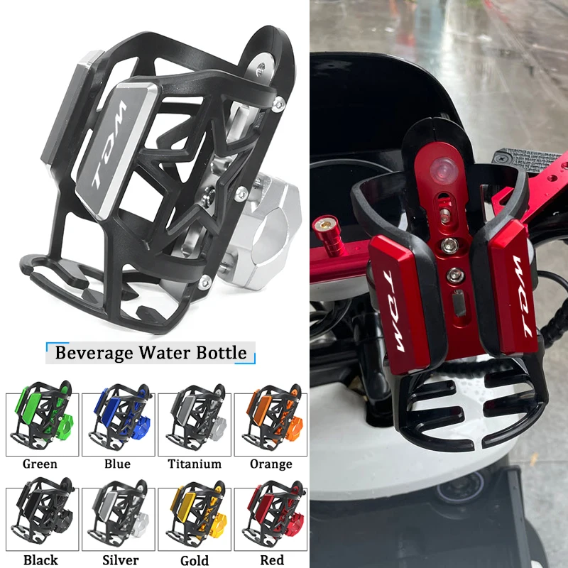 LOGO TDM For YAMAHA TDM850 TDM900 TDM 850 900 Motorcycle CNC Beverage Water Bottle Cage Drink Cup Holder Sdand Mount Accessories