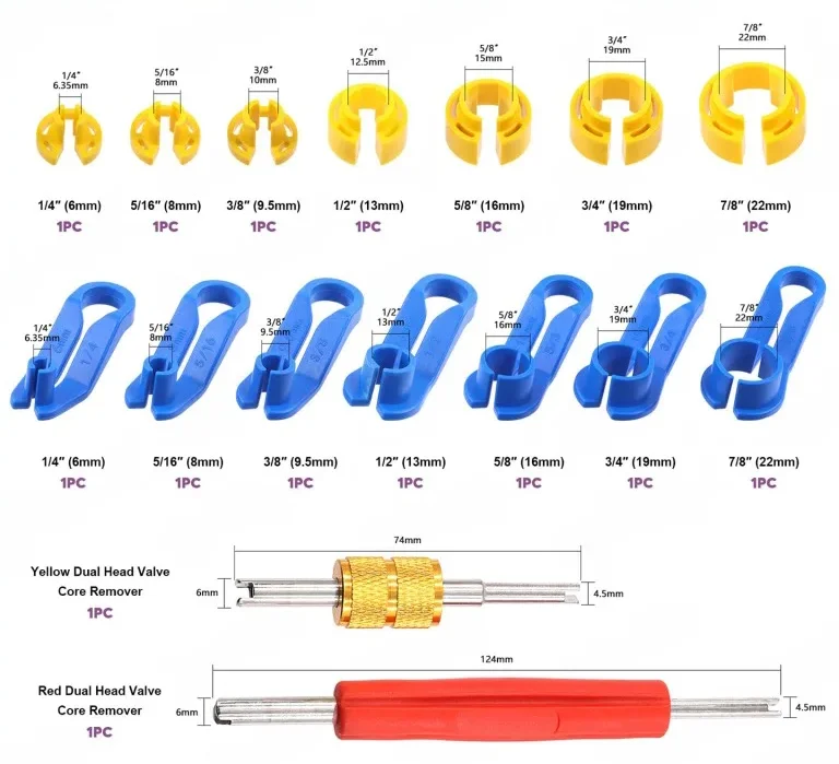 

7PCS Thickened Car AC Fuel Line Disconnect Tool Set Automotive Air Conditioning Car Accessories Interiors