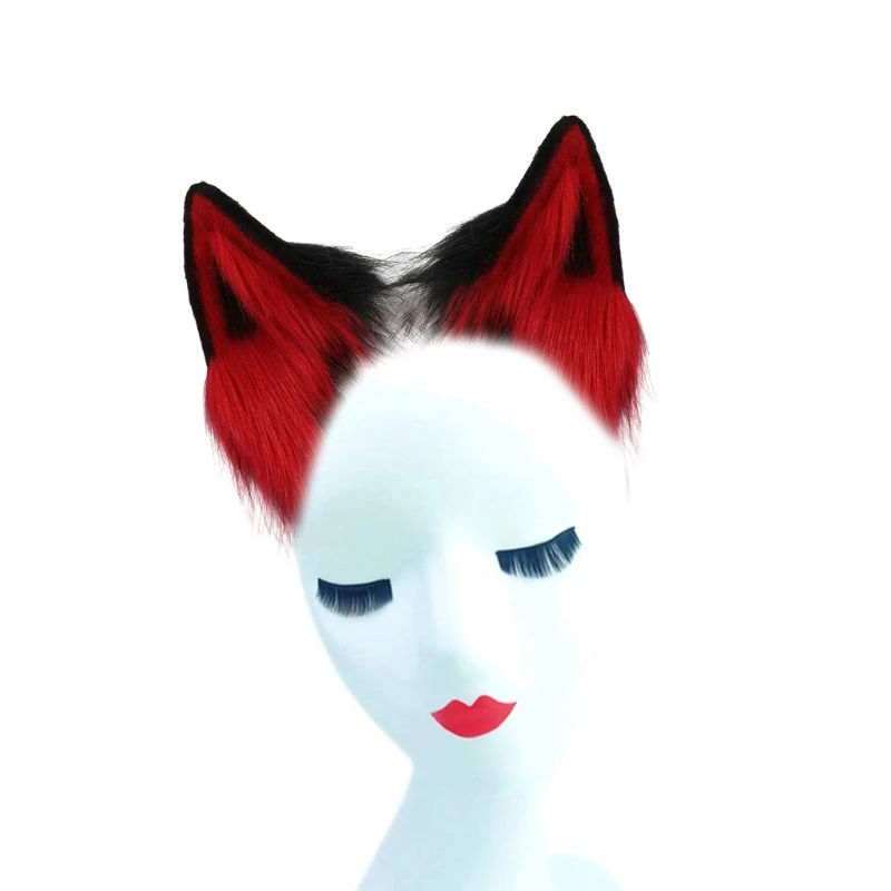 Peluche Cat Ear Cosplay Fascia per capelli Peluche Orecchie pelose Compleanno Cosplay Party Fasce per capelli Accessori per per