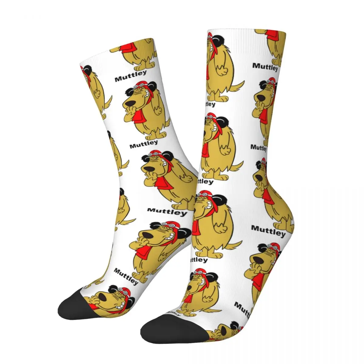 Cartoon Laughing Laugh Dog Wacky Races Muttley Unisex Winter Socks Hip Hop Happy Socks Street Style Crazy Sock