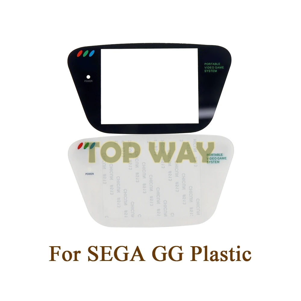 10 قطعة أبيض أسود لـ Sega Game Gear استبدال واقي شاشة بلاستيكي غطاء عدسة للبلاستيك GG