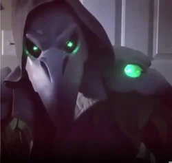 Crow Punk Mask Plague Doctor Cosplay Costume Black Skin for Overwatch Birds Masks Long Nose LED Eyes Retro Rock Reaper Nevermore