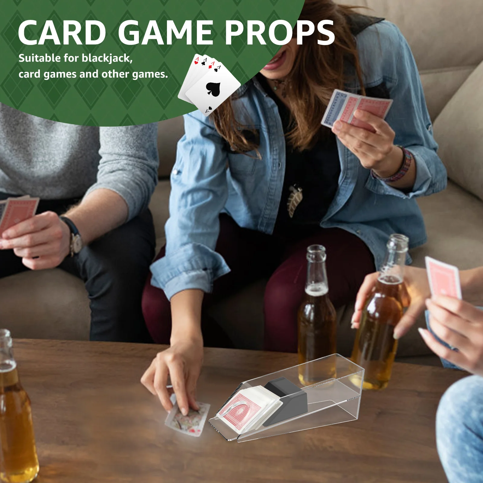 4/6 Deck Blackjack Shoe Discard Tray Card Shoe Texas Hold'em - هدية كازينو للأطفال والكبار لعبة الألعاب المنزلية