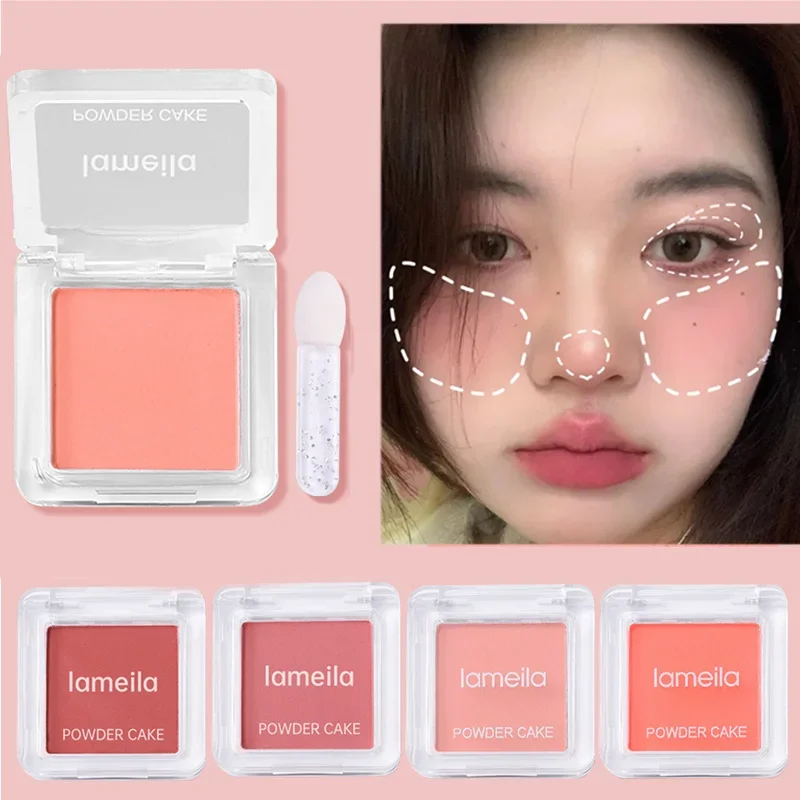 Monochrome Matte Blush Palette Lasting Contouring Cheek Blusher Cream Rouge Orange Nude Cheek Tint Blush Face Makeup Cosmetics