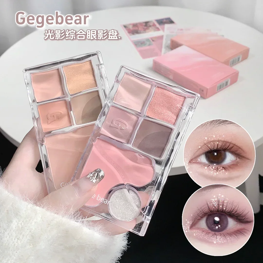 

Gege Bear Eyeshadow Palette Natural Blusher Shadow Eye Matte Long-lasting Waterproof Rare Beauty Cosmetics Korea Makeup
