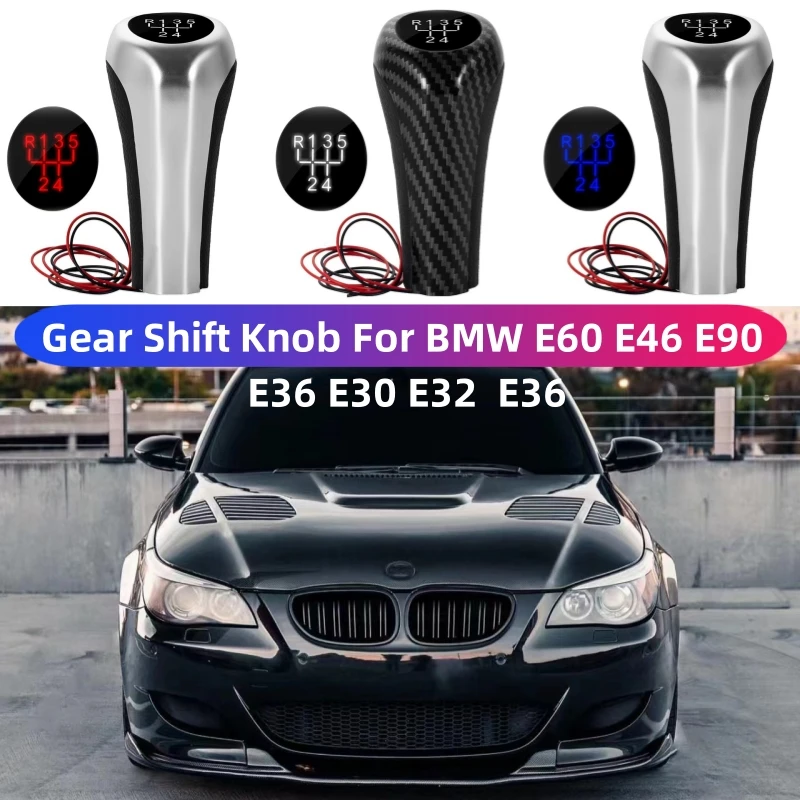 

For BMW E46 E90 E91 E92 E36 E30 E32 E34 E36 E38 E39 E60 X1 X3 X5 Gear Shift Knob level Knob Lever Stick Handball Car Accessories