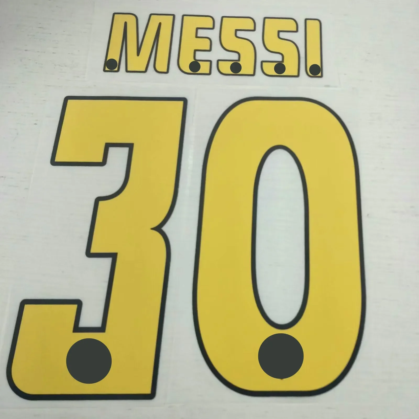 Super A Retro 0506 2005 2006 messi30 ronaldinho A.INIESTA Barce number font print, Hot stamping patches badges