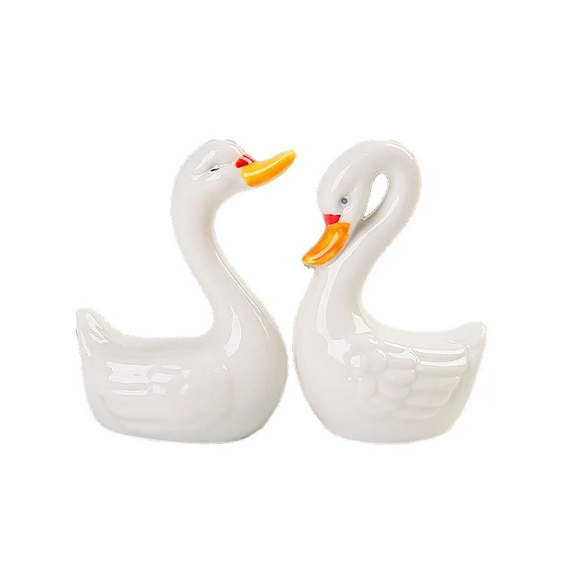 

Swan ceramic ornaments handmade home accessories living room desktop gardening decoration creative mini trinkets
