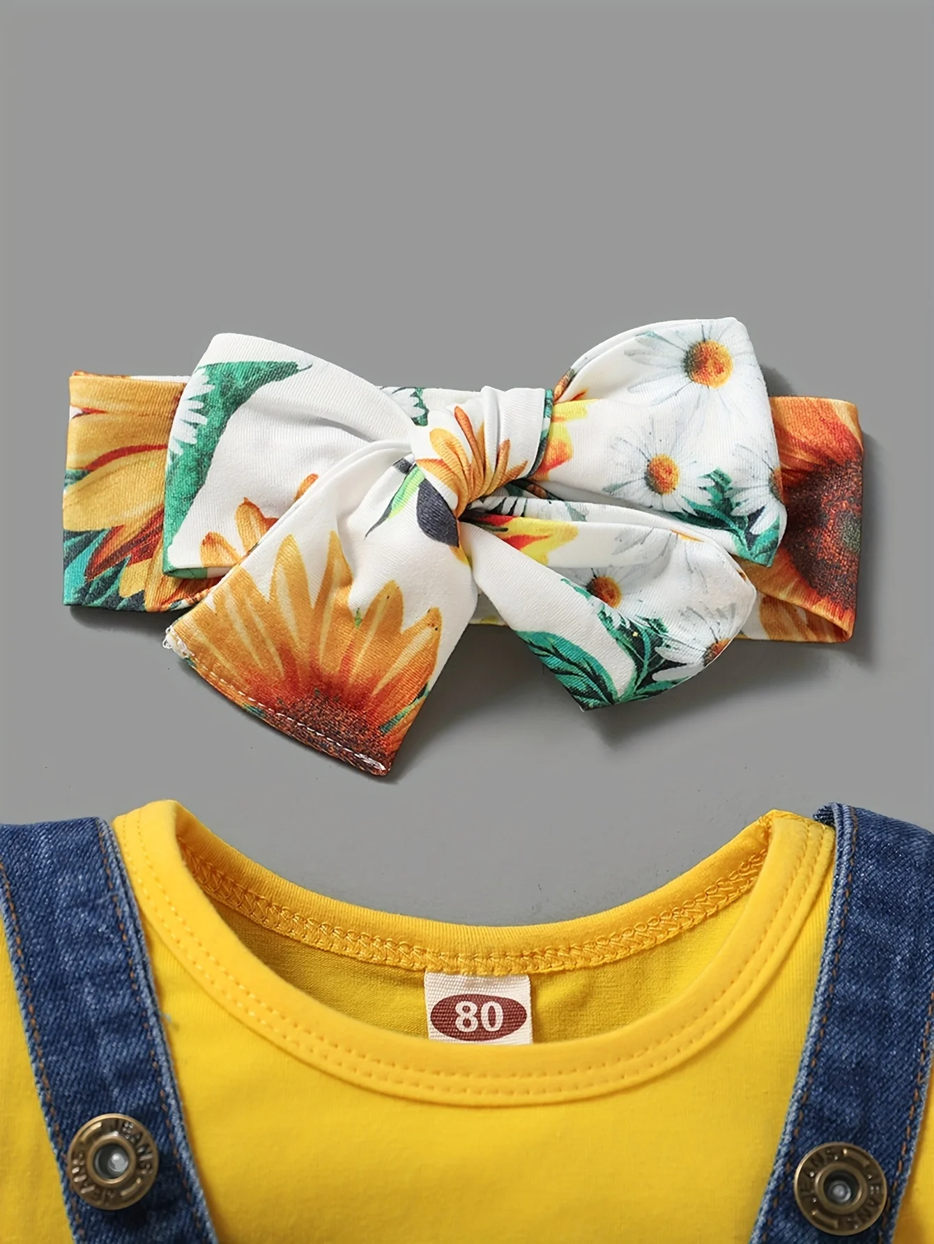 Summer Newborn Infant Baby Girls Clothes Headband Short Sleeve Shirt Jeans Overalls Fashion Baby Clothing