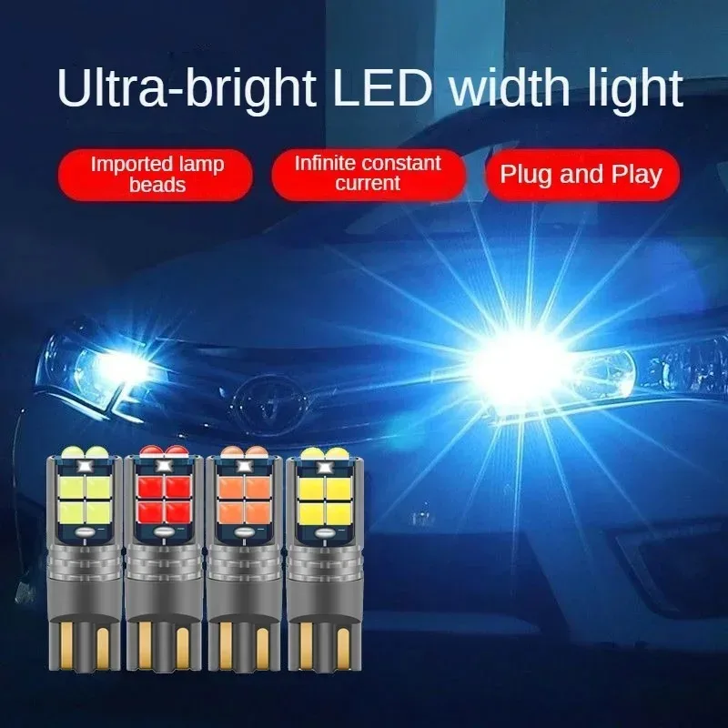 2/4pcs Car LED Width indicator light T10 3030 6/10SMD Led reading lamp License plate lamp Canbus w5w led clearance lamp amber