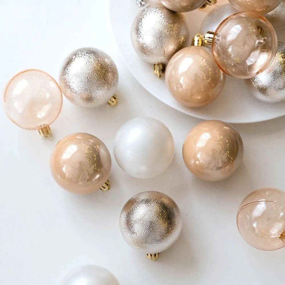

24pcs/set 6cm Christmas Hanging Ball Electroplated Shatterproof Christmas Baubles Plastic Colorful Xmas Tree Ornaments