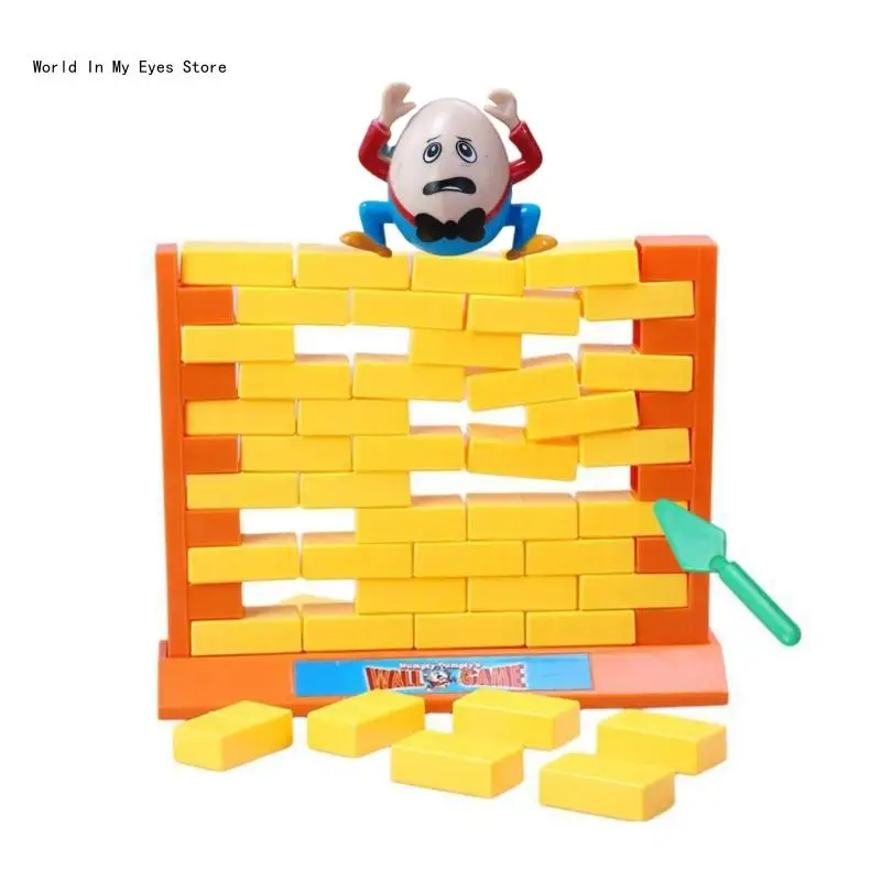 124D Knockdown Block Wall Destruction Toy Push Bricks and Watch the Tumble