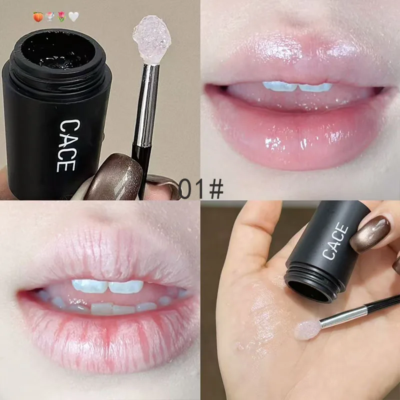 Mascarilla Labial CACE Little Coffee Cup con Sabor a Melocotón, Miel y Pomelo, Revestimiento Espeso, Hidratante, para Labios Agrietados, con Cuchara Pequeña